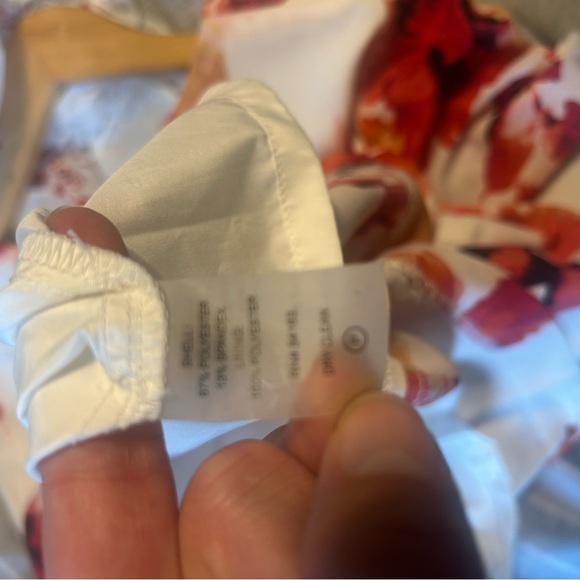 Calvin Klein Red and Pink Floral Dress - Picture 5 of 5